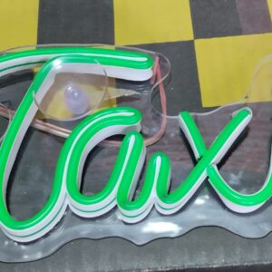 Letras Taxi neón con chupón